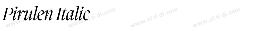 Pirulen Italic字体转换 Pirulen Italic字体转换
